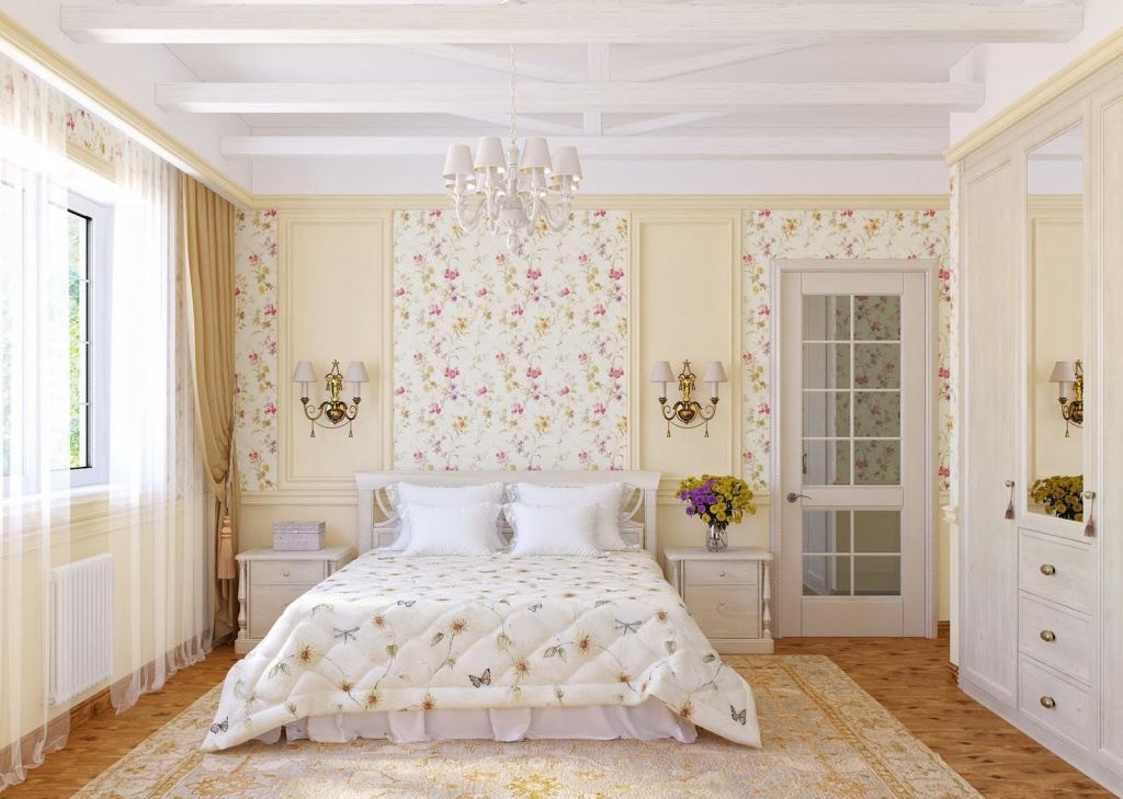 Базовые акценты французского стиля в интерьере спальни (44 утончённых решений)
