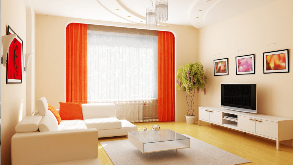 Интерьер однокомнатной квартиры в светлой цветовой гамме