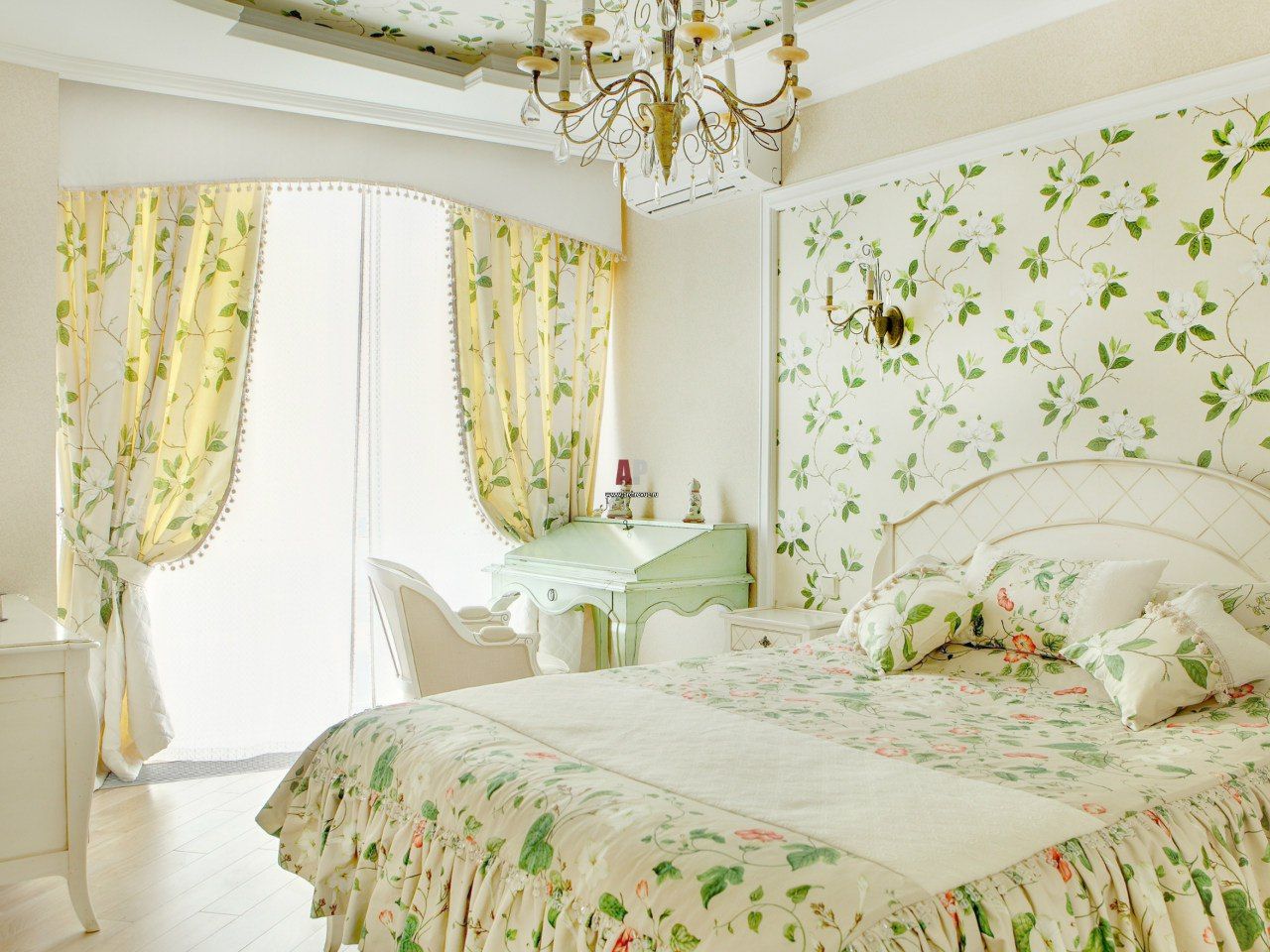  романтичные цветочные спальни