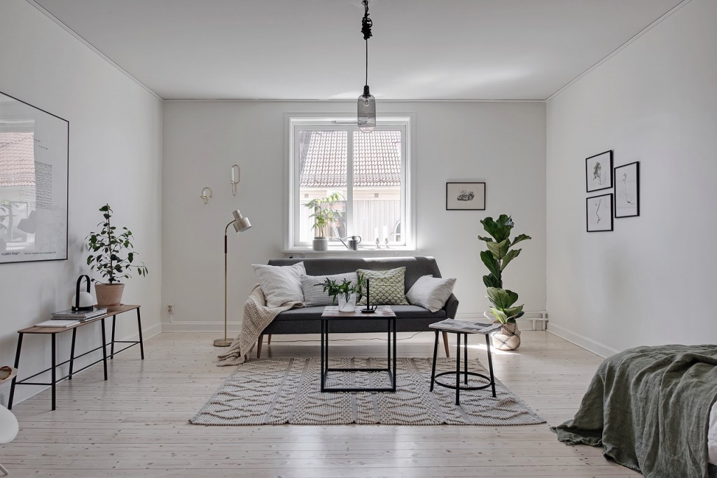 Этот загадочный скандинавский стиль — примеры дизайна однокомнатной квартиры